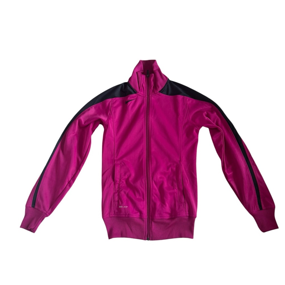 Nike Hot Pink Dri-FIT Zip Jacket with Black Trim
